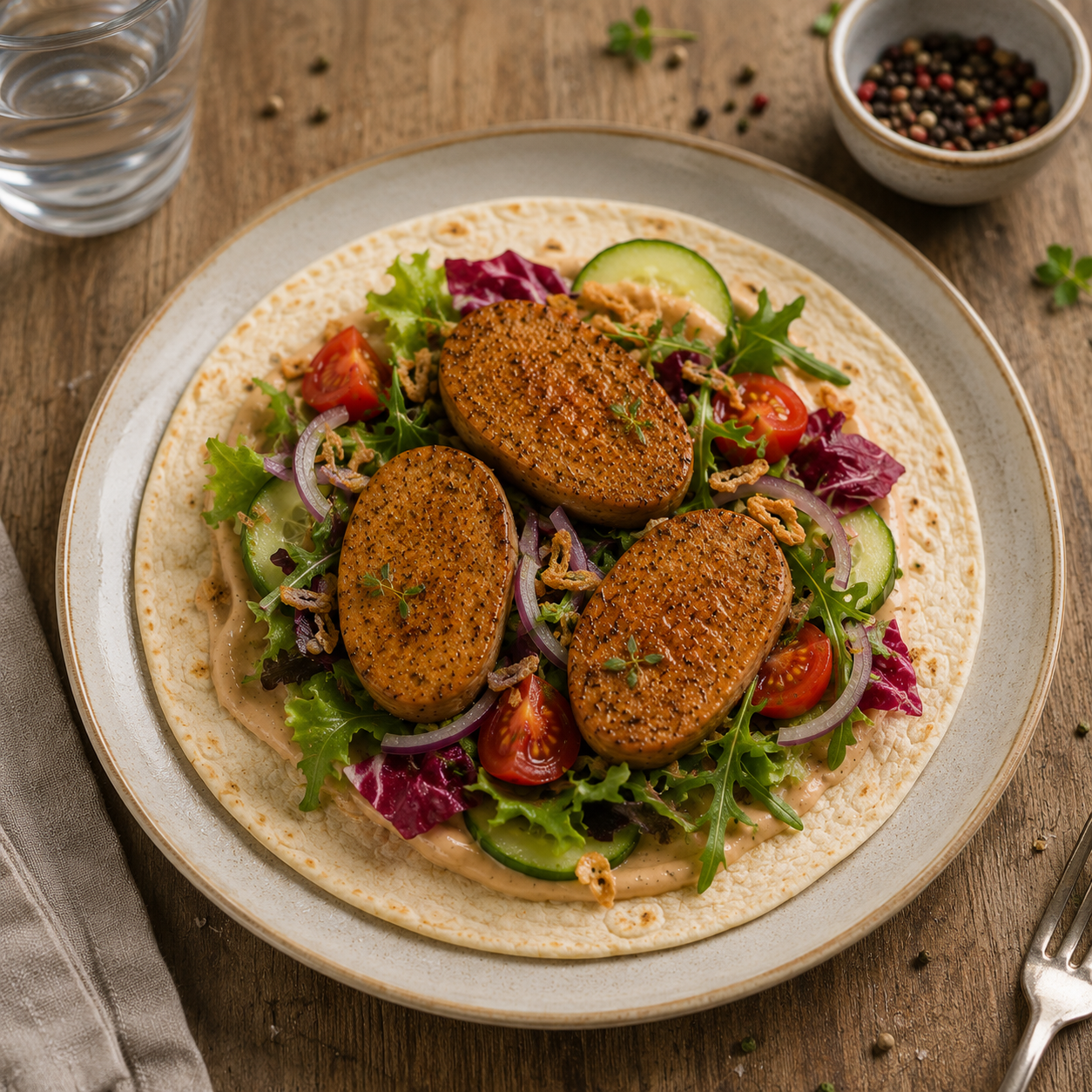 Fasoa Polędwiczki Listki w burgerze lub wrapie